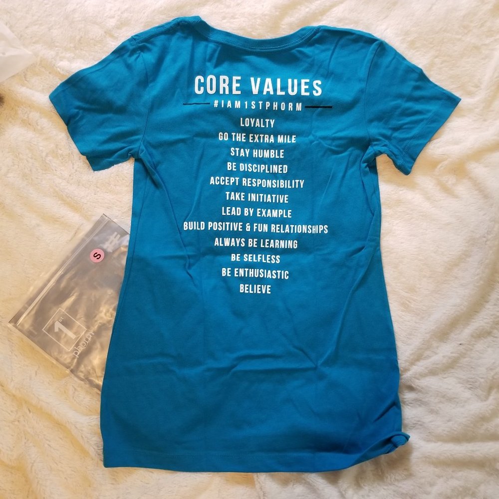 1st Phorm Women's Fit Core Values S T-Shirt Blue